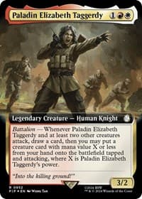 Paladin Elizabeth Taggerdy (Extended Art) (Surge Foil) - Universes Beyond: Fallout - Magic: The Gathering card
