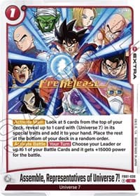 Assemble, Representatives of Universe 7! - Awakened Pulse Pre-Release Cards - Dragon Ball Super: Fusion World card