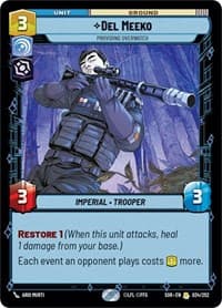 Del Meeko - Providing Overwatch - Spark of Rebellion - Star Wars: Unlimited card