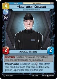 Lieutenant Childsen - Death Star Prison Warden - Spark of Rebellion - Star Wars: Unlimited card