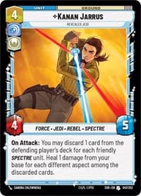 Kanan Jarrus - Revealed Jedi - Spark of Rebellion - Star Wars: Unlimited card