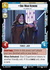 Obi-Wan Kenobi - Following Fate - Spark of Rebellion - Star Wars: Unlimited card