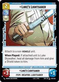 Luke's Lightsaber - Spark of Rebellion - Star Wars: Unlimited card