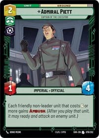 Admiral Piett - Captain of the Executor - Spark of Rebellion - Star Wars: Unlimited card