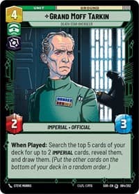 Grand Moff Tarkin - Death Star Overseer - Spark of Rebellion - Star Wars: Unlimited card
