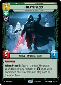 Darth Vader - Commanding the First Legion - Spark of Rebellion - Star Wars: Unlimited card