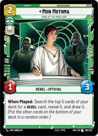 Mon Mothma - Voice of the Rebellion - Spark of Rebellion - Star Wars: Unlimited card