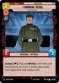 Admiral Ozzel - Overconfident - Spark of Rebellion - Star Wars: Unlimited card