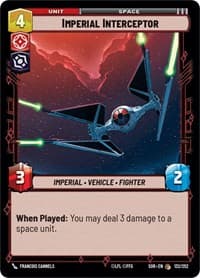 Imperial Interceptor - Spark of Rebellion - Star Wars: Unlimited card