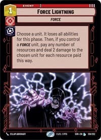 Force Lightning - Spark of Rebellion - Star Wars: Unlimited card