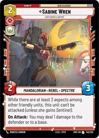 Sabine Wren - Explosives Artist - Spark of Rebellion - Star Wars: Unlimited card