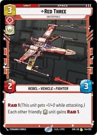 Red Three - Unstoppable - Spark of Rebellion - Star Wars: Unlimited card