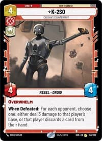K-2SO - Cassian's Counterpart - Spark of Rebellion - Star Wars: Unlimited card