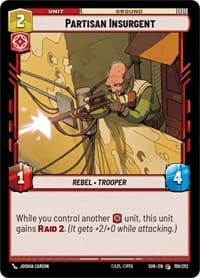 Partisan Insurgent - Spark of Rebellion - Star Wars: Unlimited card