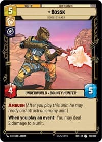 Bossk - Deadly Stalker - Spark of Rebellion - Star Wars: Unlimited card