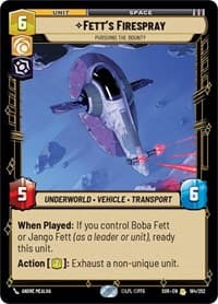 Fett's Firespray - Pursuing the Bounty - Spark of Rebellion - Star Wars: Unlimited card