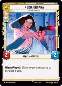 Leia Organa - Defiant Princess - Spark of Rebellion - Star Wars: Unlimited card