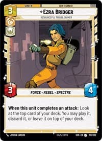 Ezra Bridger - Resourceful Troublemaker - Spark of Rebellion - Star Wars: Unlimited card