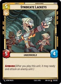 Syndicate Lackeys - Spark of Rebellion - Star Wars: Unlimited card