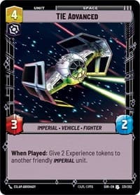 TIE Advanced - Spark of Rebellion - Star Wars: Unlimited card