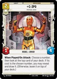 C-3PO - Protocol Droid - Spark of Rebellion - Star Wars: Unlimited card