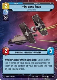Inferno Four - Unforgetting (Hyperspace) - Spark of Rebellion - Star Wars: Unlimited card