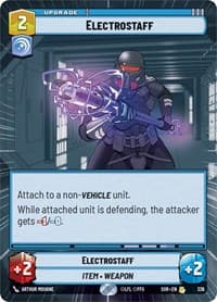 Electrostaff (Hyperspace) - Spark of Rebellion - Star Wars: Unlimited card