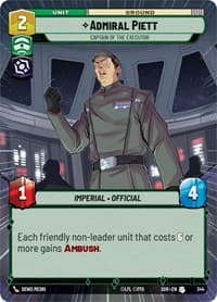 Admiral Piett - Captain of the Executor (Hyperspace) - Spark of Rebellion - Star Wars: Unlimited card