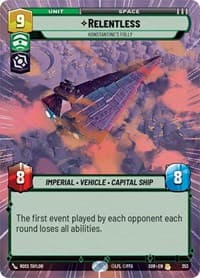 Relentless - Konstantine's Folly (Hyperspace) - Spark of Rebellion - Star Wars: Unlimited card