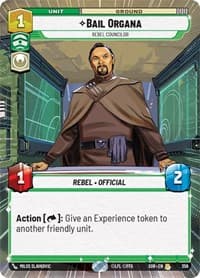 Bail Organa - Rebel Councilor (Hyperspace) - Spark of Rebellion - Star Wars: Unlimited card