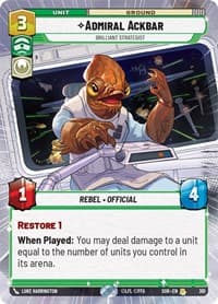 Admiral Ackbar - Brilliant Strategist (Hyperspace) - Spark of Rebellion - Star Wars: Unlimited card