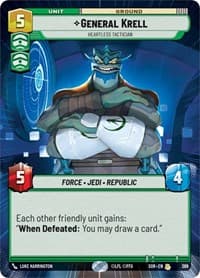 General Krell - Heartless Tactician (Hyperspace) - Spark of Rebellion - Star Wars: Unlimited card