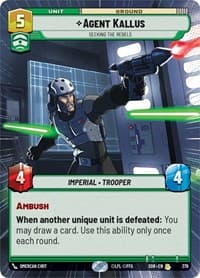 Agent Kallus - Seeking the Rebels (Hyperspace) - Spark of Rebellion - Star Wars: Unlimited card