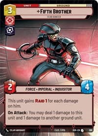Fifth Brother - Fear Hunter (Hyperspace) - Spark of Rebellion - Star Wars: Unlimited card