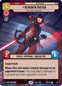 Seventh Sister - Implacable Inquisitor (Hyperspace) - Spark of Rebellion - Star Wars: Unlimited card