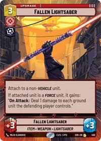 Fallen Lightsaber (Hyperspace) - Spark of Rebellion - Star Wars: Unlimited card