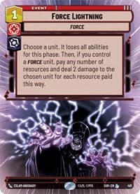 Force Lightning (Hyperspace) - Spark of Rebellion - Star Wars: Unlimited card