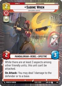 Sabine Wren - Explosives Artist (Hyperspace) - Spark of Rebellion - Star Wars: Unlimited card