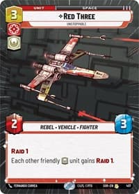 Red Three - Unstoppable (Hyperspace) - Spark of Rebellion - Star Wars: Unlimited card