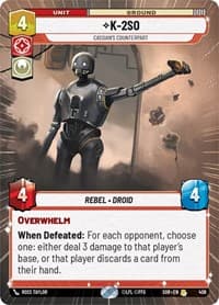 K-2SO - Cassian's Counterpart (Hyperspace) - Spark of Rebellion - Star Wars: Unlimited card