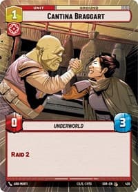 Cantina Braggart (Hyperspace) - Spark of Rebellion - Star Wars: Unlimited card
