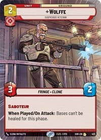 Wolffe - Suspicious Veteran (Hyperspace) - Spark of Rebellion - Star Wars: Unlimited card