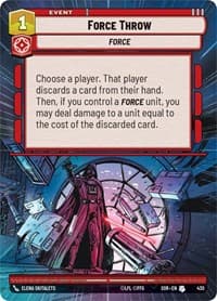 Force Throw (Hyperspace) - Spark of Rebellion - Star Wars: Unlimited card