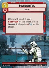 Precision Fire (Hyperspace) - Spark of Rebellion - Star Wars: Unlimited card