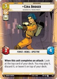 Ezra Bridger - Resourceful Troublemaker (Hyperspace) - Spark of Rebellion - Star Wars: Unlimited card