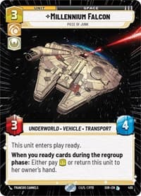 Millennium Falcon - Piece of Junk (Hyperspace) - Spark of Rebellion - Star Wars: Unlimited card