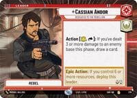 Cassian Andor - Dedicated to the Rebellion (Hyperspace) - Spark of Rebellion - Star Wars: Unlimited card