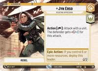 Jyn Erso - Resisting Oppression (Hyperspace) - Spark of Rebellion - Star Wars: Unlimited card