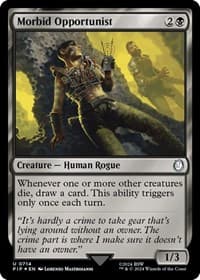 Morbid Opportunist (Surge Foil) - Universes Beyond: Fallout - Magic: The Gathering card