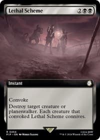 Lethal Scheme (Extended Art) - Universes Beyond: Fallout - Magic: The Gathering card